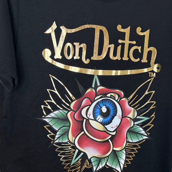 Von Dutch Men's Rose Gold Foil Standard Tee - Picture 3 of 5